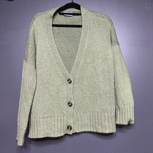 Wooden Ships Wool Mohair Cardigan Green S/M
